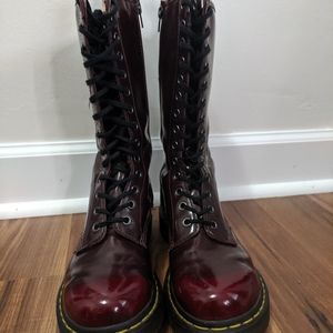 Vegan 14 eye Dr. Martens cherry red